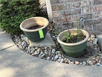 2 Clay or Ceramic Planters