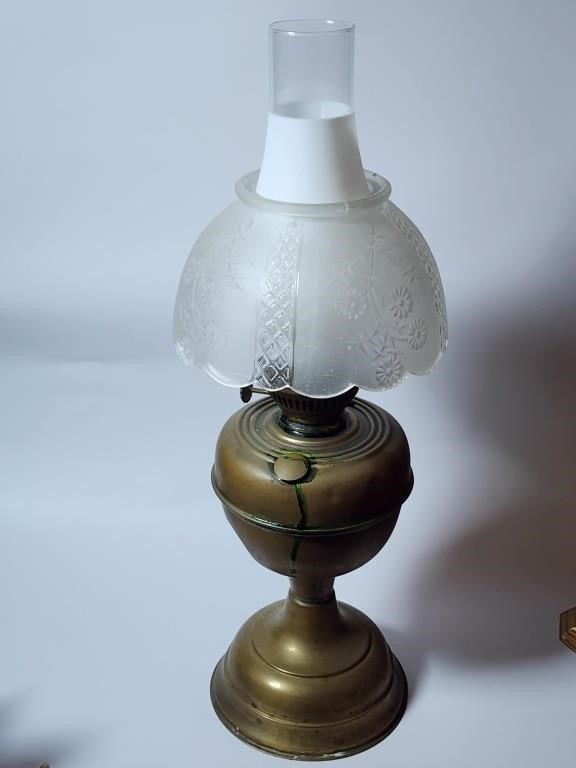 Vintage Brass Oil Lamp