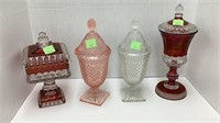 Pedestal candy dishes.