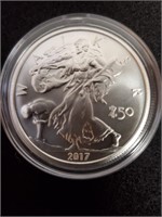 2017 1oz .999 Fine Silver "Walker" Zombucks Coin