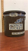 Old pal-vintage minnow bucket 9” tall