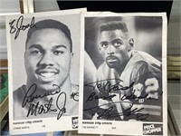 Vintage KC chiefs autographs Marts / Barnett