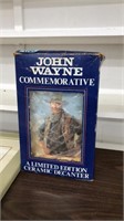 JOHN WAYNE COMMEMORATIVE CERAMIC DECANTER