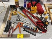 LARGE GROUP OF HAND TOOLS & HARDWARE OF ALL KINDS