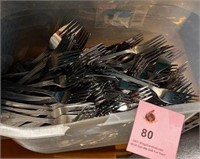 Large lot of 100 nice forks utensils silverware