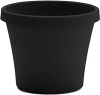 Bloem Terra Pot Round Planter: 16" - Black -