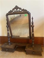 Antique vanity mirror-27x7x30” tall