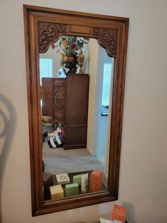 Wooden Wall Mirror