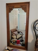 Vintage Wooden Wall Mirror