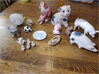 Miniature Tea Pot,4 Mugs & more Pig Collection