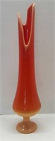 Orange Art Glass 18" Vase