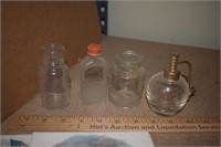 Four Small Glass Bottles