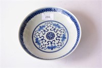 Chinese blue & white glazed plates,