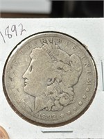 1892 P Morgan Silver Dollar