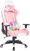 Bowthy Massage Gaming Chair, Pink & White1