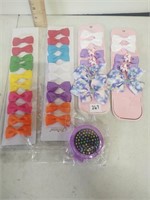 New Girls hair bows and compactable brush
