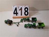 Tote of JD Toys ~ Tractors ~ Auger ~ Wagons