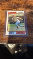 1974 Topps Baseball Card Johnny Bench