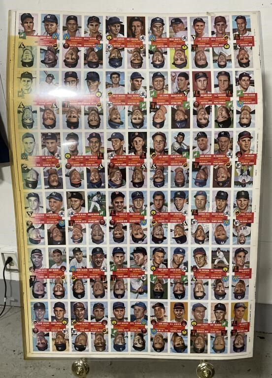 (J) 1953 Topps Archive Replica Uncut Sheet Sheet