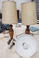 2 Lamps & One Light Fixture