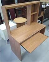 Pressed wood computer stand. Dimensions: 19.5"L x