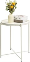 danpinera White End Table  for Small Spaces