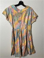 Vintage 1960s Rainbow Paisley Dress