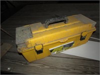 yellow toolbox,trimmers & items