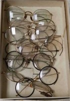 10 Pair of Gold Fill Wire Rimmed Spectacles