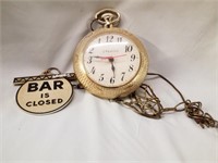 Bar open/ closed clock sign