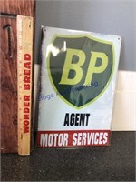 BP AGENT TIN SIGN-APPROX 12"TX8"W