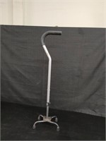 Aluminum Walk Quad Cane w/Sm Base, adjustable