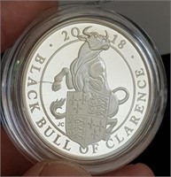 2018 Silver Proof 'The Black Bull of Clarence' UK