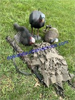 3 Turkey Decoys & 2 Ground Blinds