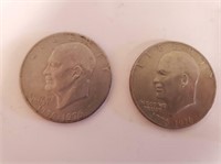 (2) 1776-1976 Eisenhower Silver Dollars
