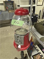 Vintage gumball machine on stand no key