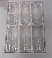 Set of 6 Czech Crystal Glasses