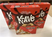 3 Kellogg's Krave Chocolate Cereal 323g