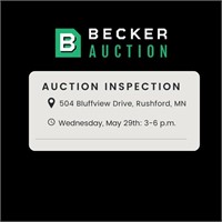 Inspection Dates: Wednesday, May 29th 3-6 p.m. You