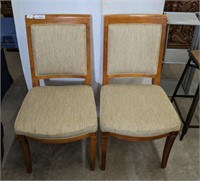 PR WOOD FRAME CHAIRS W/ UPHOLSTERED SEATS/BACKS