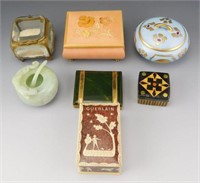 Lot # 3699 - Several dresser boxes and dishes