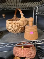 Handmade Basket and Butter Mold