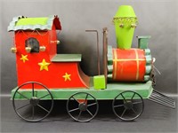 24in Green and Red Christmas Train with Wheels