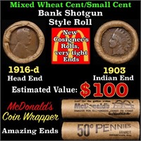 Lincoln Wheat Cent 1c Mixed Roll Orig Brandt McDon