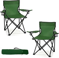 2 Pack Camping Chairs - Compact & Durable