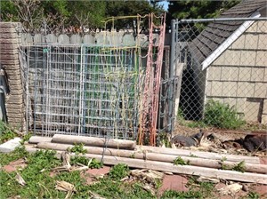 Gardening fence and 6 Wood timbers