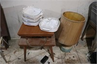 Corning ware, End Table & Lamp