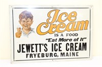 Vintage Fyeburg, Maine ice cream tin sign