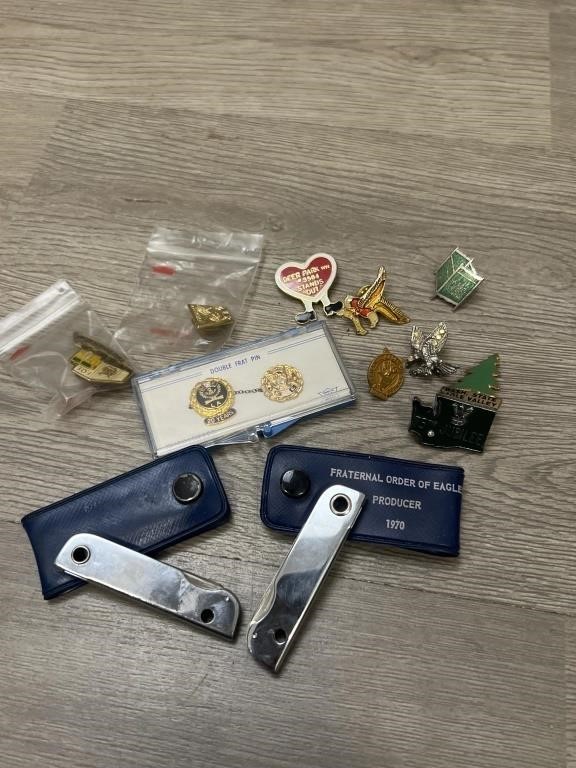 Fraternal Order of Eagles Pin/Knife Lot