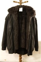 Faux Snake Skin Fur lined Coat